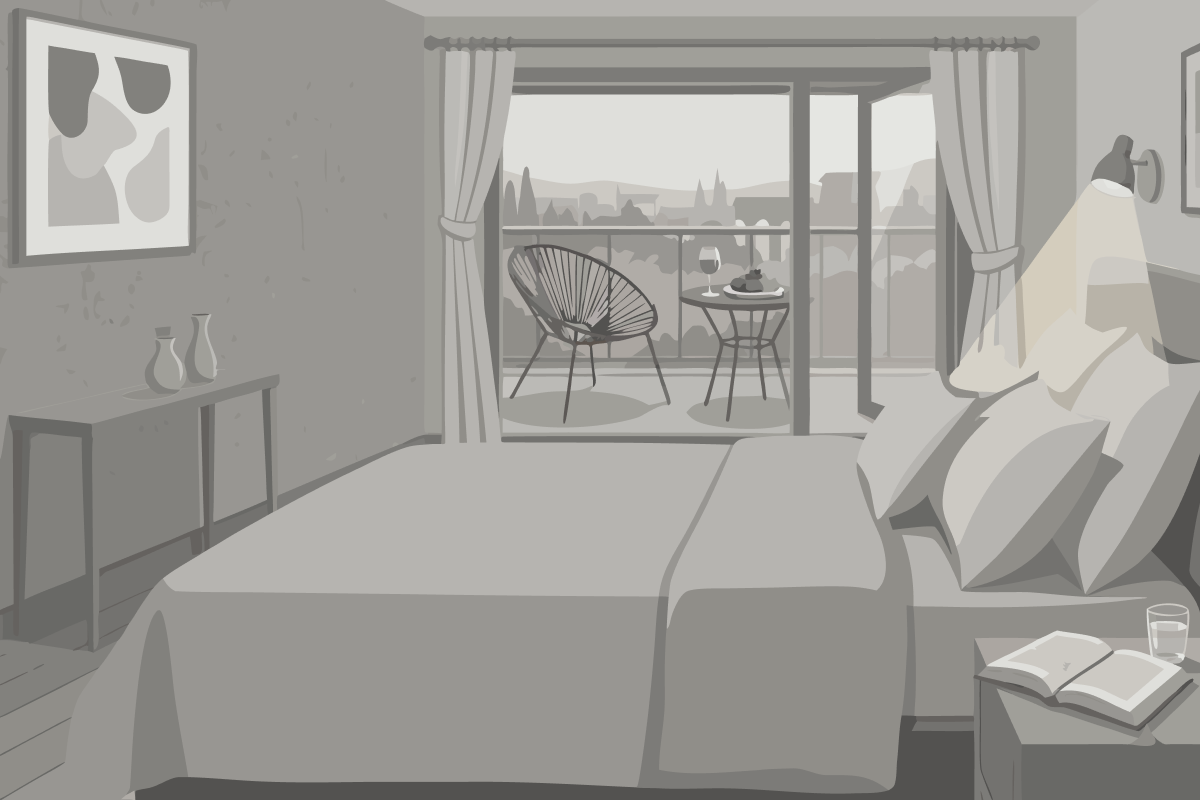 Deluxe Zimmer mit großem Doppelbett